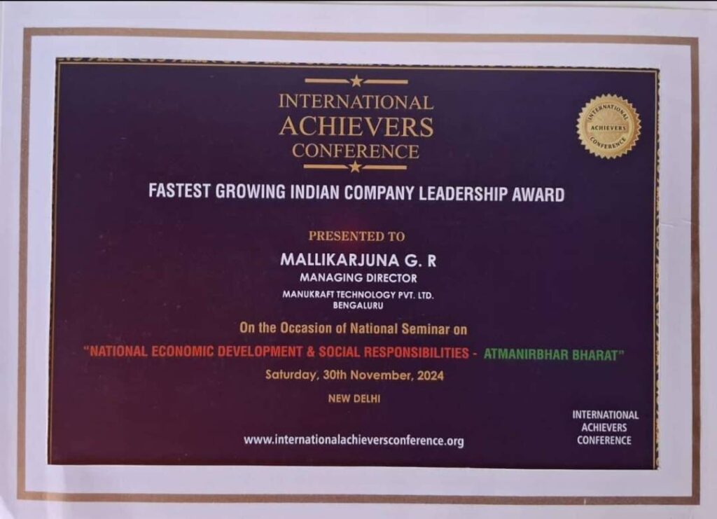 Manukraft Technologies industry award friction welding