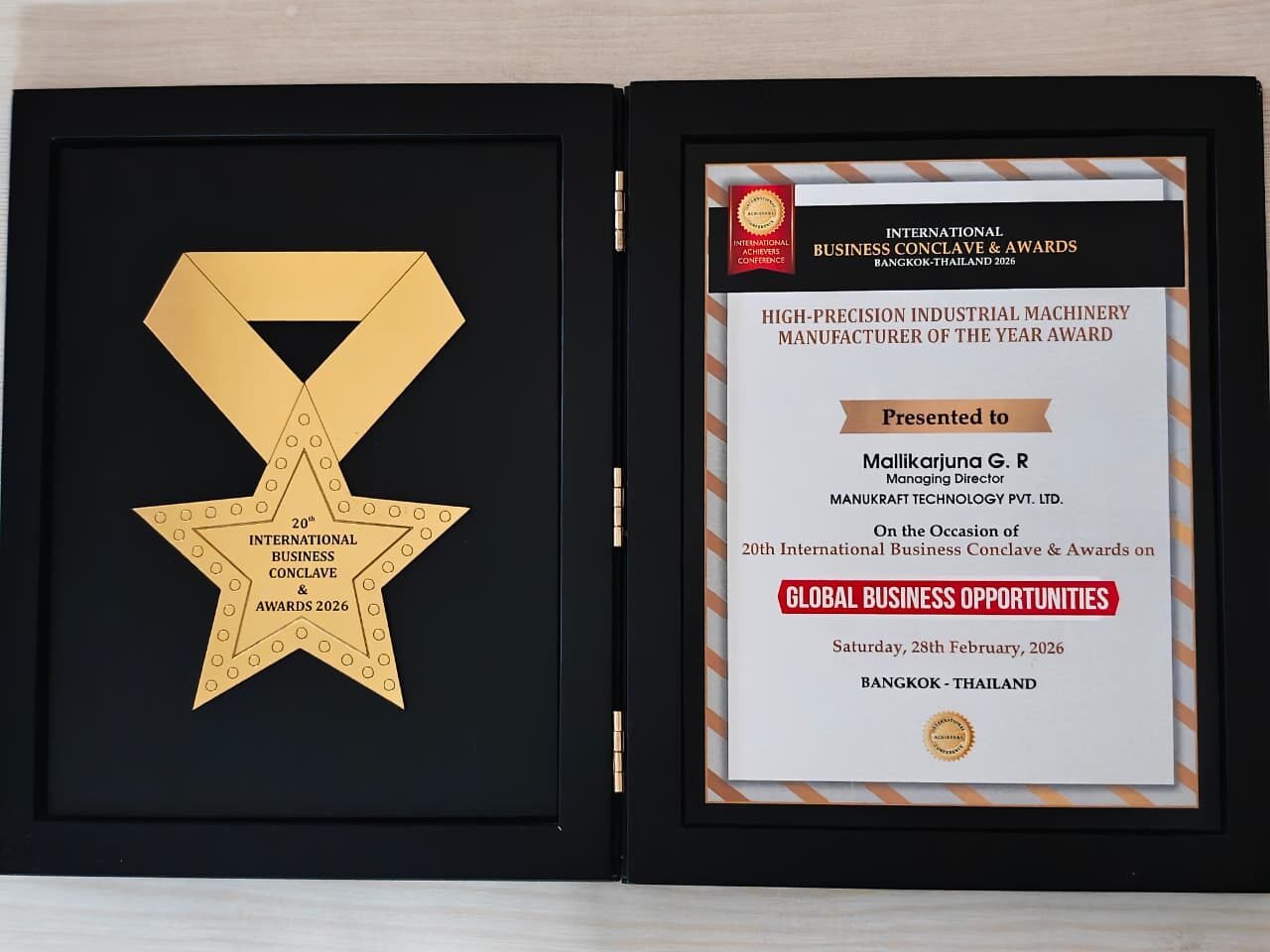 Manukraft Export Excellence Award